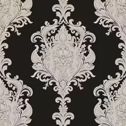 a black and white damask wallpaper pattern