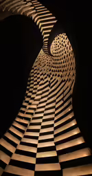 a large sculpture with many small squares on it
