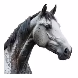 a horse with spots on his body