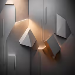 a large white and gray lighting fixture mounted to a wall
