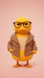 a person with glasses and a brown jacket