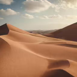 the dunes are empty and there are clouds in the sky