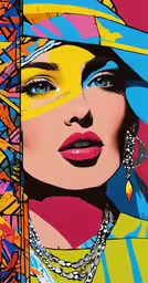 an abstract portrait of a woman