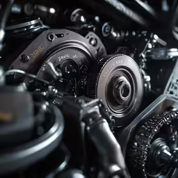 the gears on the motorcycle are made from aluminum