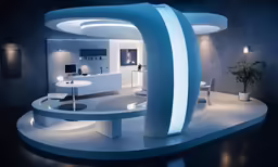 the interior of a modern bathroom design and decoration