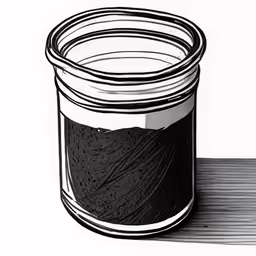 a drawing of a glass with some ink