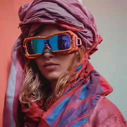 a woman in the rain with her hood down