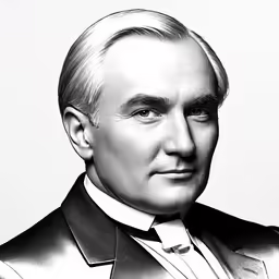 a portrait of a man in a suit and tie