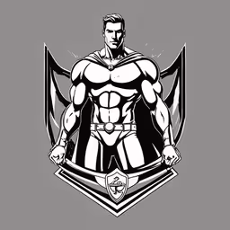 a muscular man with muscles holding a baseball bat,the logo for a man with a chest and arm