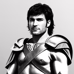 a man is dressed in a warrior costume
