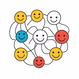 smiley faces in the shape of circles
