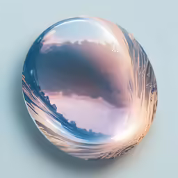 there is a glass object on the ground