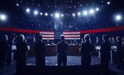 a group of people standing on a stage