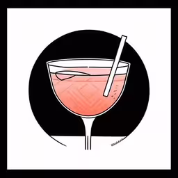 a cocktail glass with a cigarette is seen in the frame,a close up of a drink in a wine glass with a straw