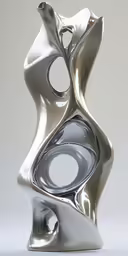 abstract sculpture is shown on a white background