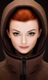 an artistic and professional photo of a woman with red hair