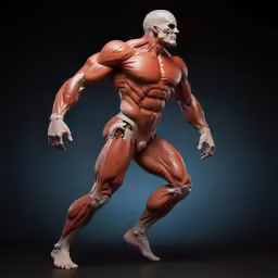 a bodybuilding model posing for the camera