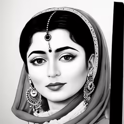 a woman is wearing a veil with head jewelry