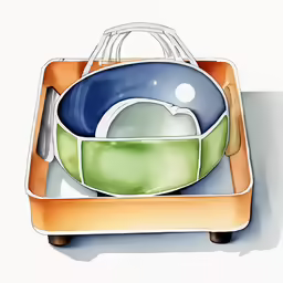 a dish sitting on top of a wooden tray