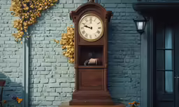 a clock on the outside of a building