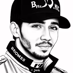 a drawing of lewis jones by artist michael murphy