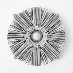 an art object hanging on the wall