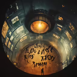 the inside of an elevator has graffiti written all over it