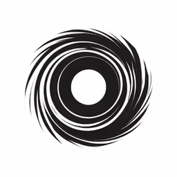 a round white image with black lines in it