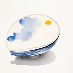 the bowl is made with blue and white glaze