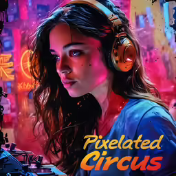 a woman with headphones and ear phones