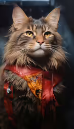 there is a picture of a cat with very long hair