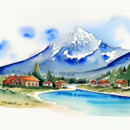 /tmp/FOOA6blG9.jpg = watercolor landscape with houses and snow covered mountains
,/tmp/FOOA6blG9.jpg = this is a painting of a lake and mountain with houses on it
,/tmp/FOOA6blG9.jpg = a drawing of mountains in the background with houses and trees
,/tmp/FOOA6blG9.jpg = a painting of a mountain with houses near it
,/tmp/FOOA6blG9.jpg = watercolist landscape depicting a mountain covered with clouds and houses in front
,/tmp/FOOA6blG9.jpg = a watercolor sketch with houses and snow - capped mountain
,/tmp/FOOA6blG9.jpg = the watercolor painting shows mountains and houses
