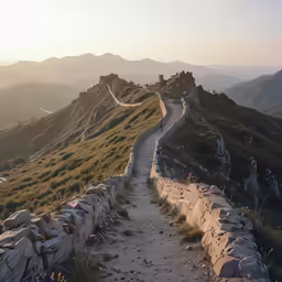 the path going up the side of the mountain