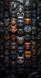 the poster shows several different colored cats