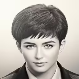 the image of a man with short hair and an eyeliner