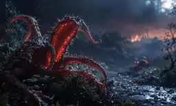 an octopus is sitting on top of a log