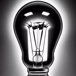 a light bulb sitting up in the dark