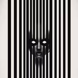 an image of a mask with stripes around it