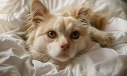 the cat has not yet slept in the bed