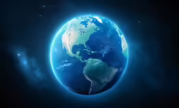 an abstract image of the earth with blue colors