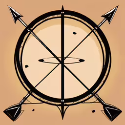 arrows in an arrow shape are pointing towards the sun,a drawing of an arrow circle and some other arrows