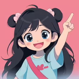a cartoon character that is making the thumbs up