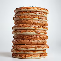 a stack of pancakes sitting next to each other