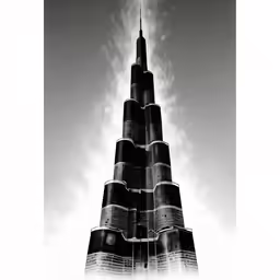 a very tall building sitting in the middle of a forest