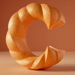 a piece of gold metal that is shaped like a large circle