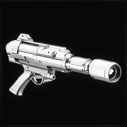 a laser gun with a black background