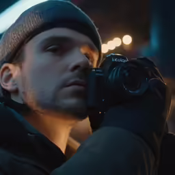a man taking a photo with his camera