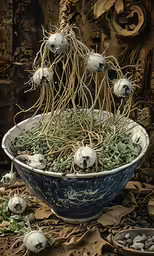 various mushrooms sitting in a bowl in front of another bowl