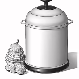 an illustration of some cookies on top of a cookie tin