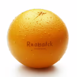 a orange that is not very ripe yet with water drops on it